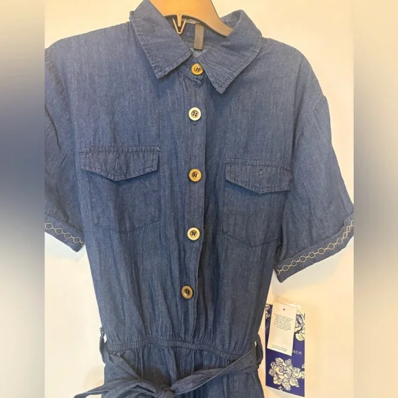Indigo Denim Blue Women's Jumpsuit - Picture 5 of 13